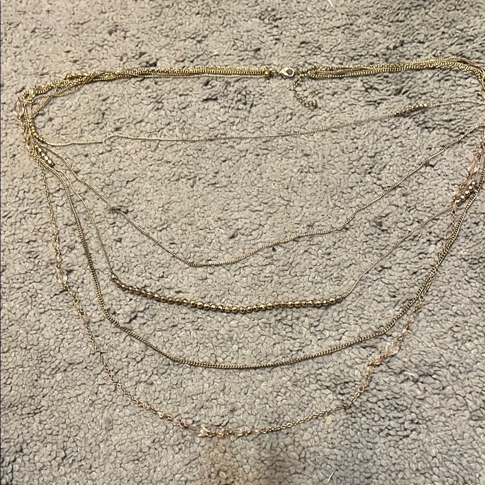 Elegant fantasy gold Layered Necklace